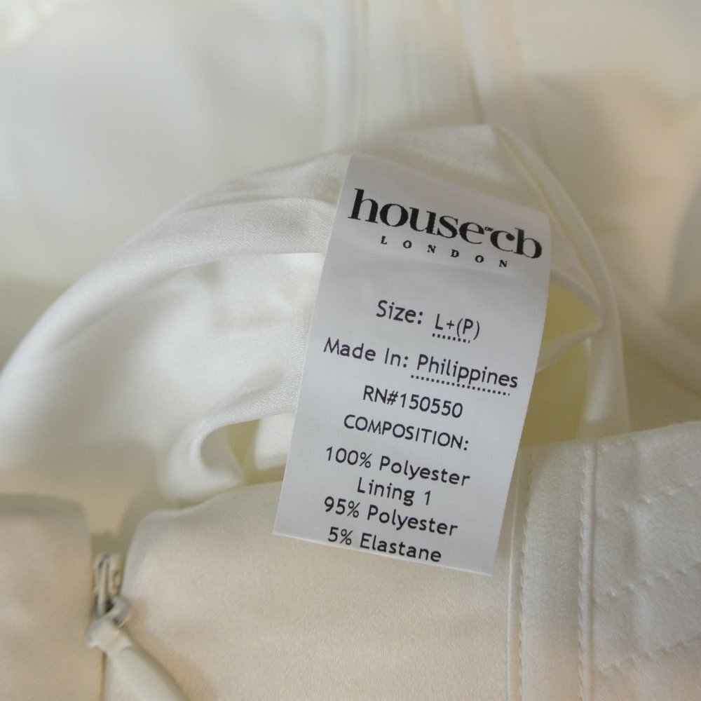 NEW House of CB London Charmaine Ivory Corset Maxi Dress size L+ #1429 - Picture 10 of 10